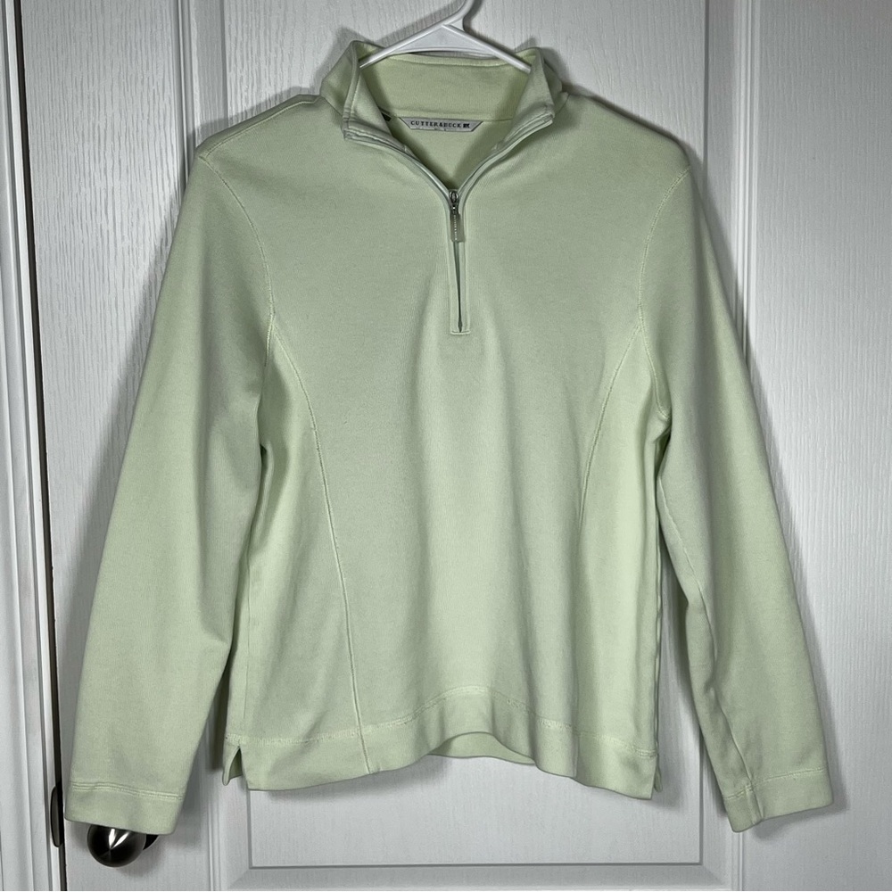 Cutter & Buck Women’s Pima Cotton Quarter Zip Pullover Sweater Golf Size Medium